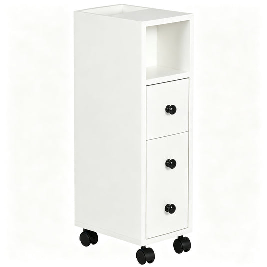 Slimline Bathroom Storage Cabinet - White