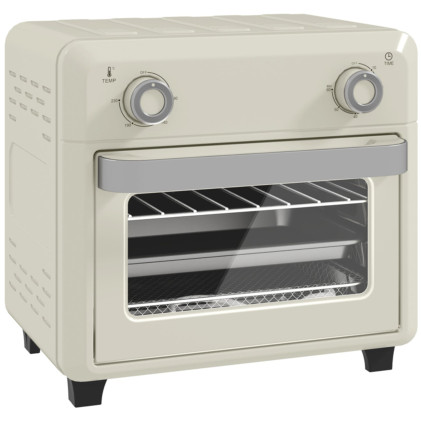 10L Air Fryer Oven, Mini Oven, Oil Free Cooking, Grill, Roast, Bake, with Adjustable Temperature, Timer, Dishwasher Safe