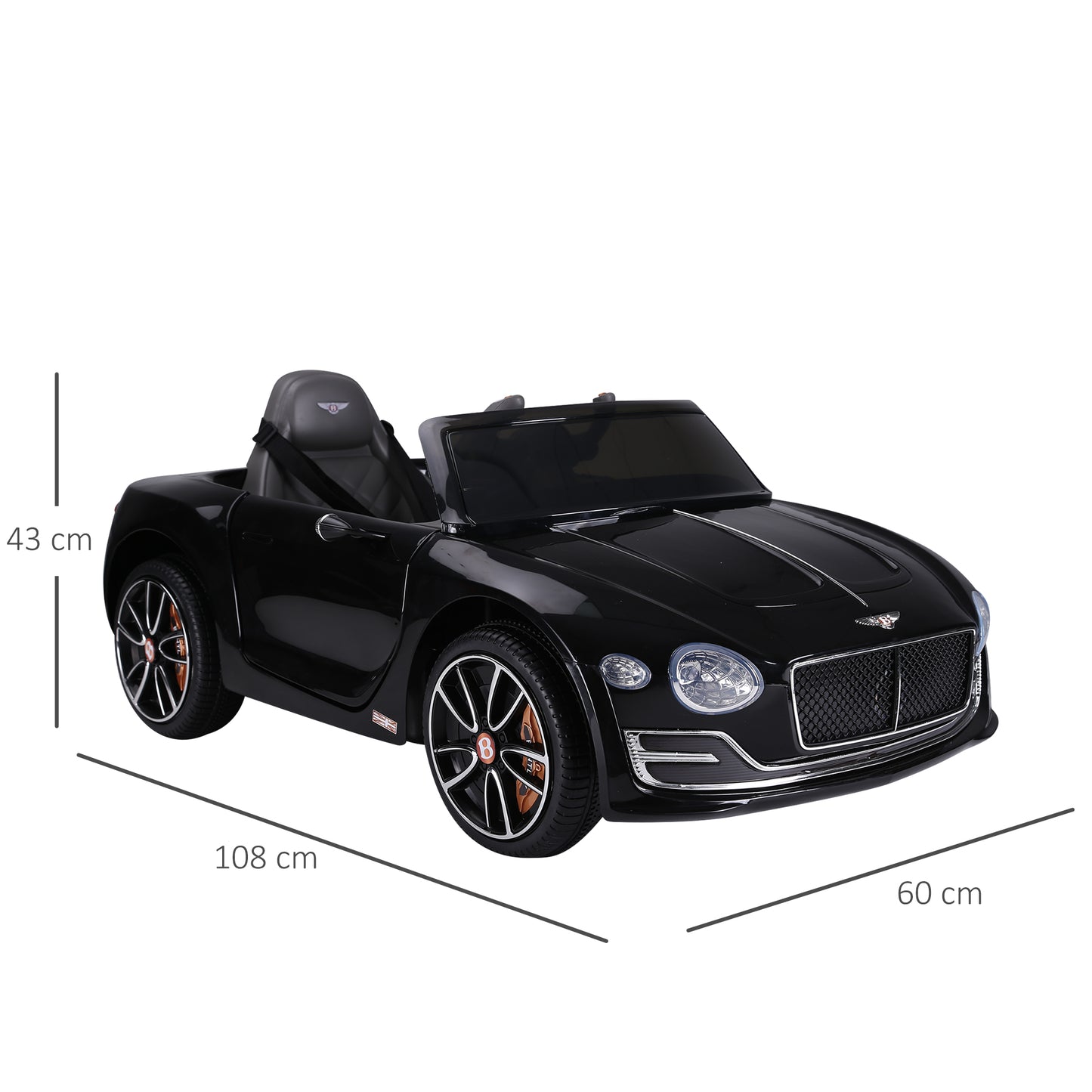 Bentley GT Licensed 12V Electric Car for Kids, Kid's Electric Ride on with Remote Control, Ride on Car with LED Lights