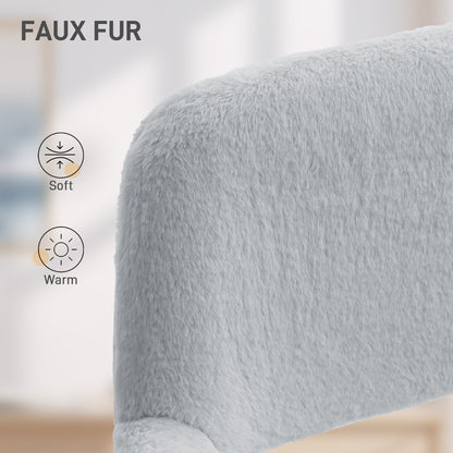 Faux Fur Rabbit Chair - Grey
