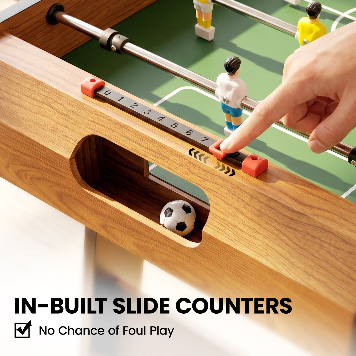 Folding Football Gaming Table Mini Foosball Soccer Table for Family Fun Indoor Play Sports
