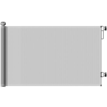 Retractable Stair Gate Extends Up to 140 cm Wide, Dog Gate for Doorways, Stairways, Hallways, Grey