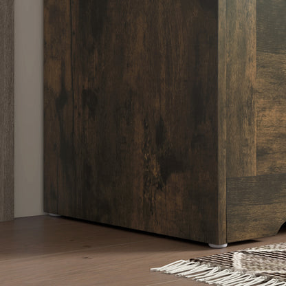 100L Home Storage Box, with Safety Hinge - Rustic Brown
