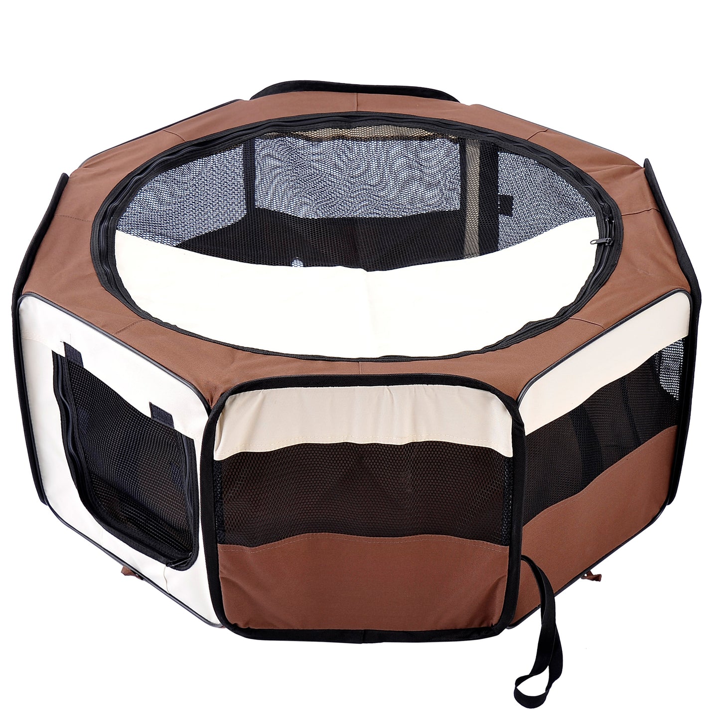 600D Oxford Soft Fabric Kennel, Portable Lightweight Cat Dog Playpen