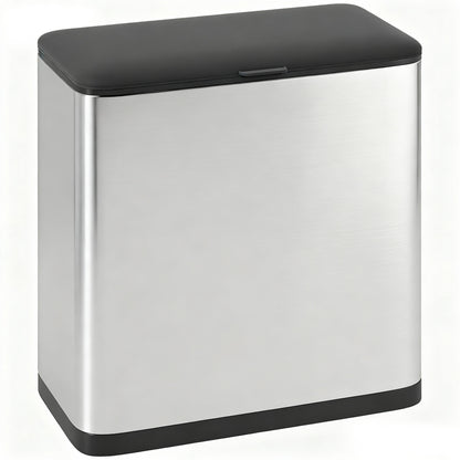 8L Hanging Kitchen Bin, Rubbish bin with Lid and Removable Inner Bucket for Under Cabinet Door, Under Sink, Office
