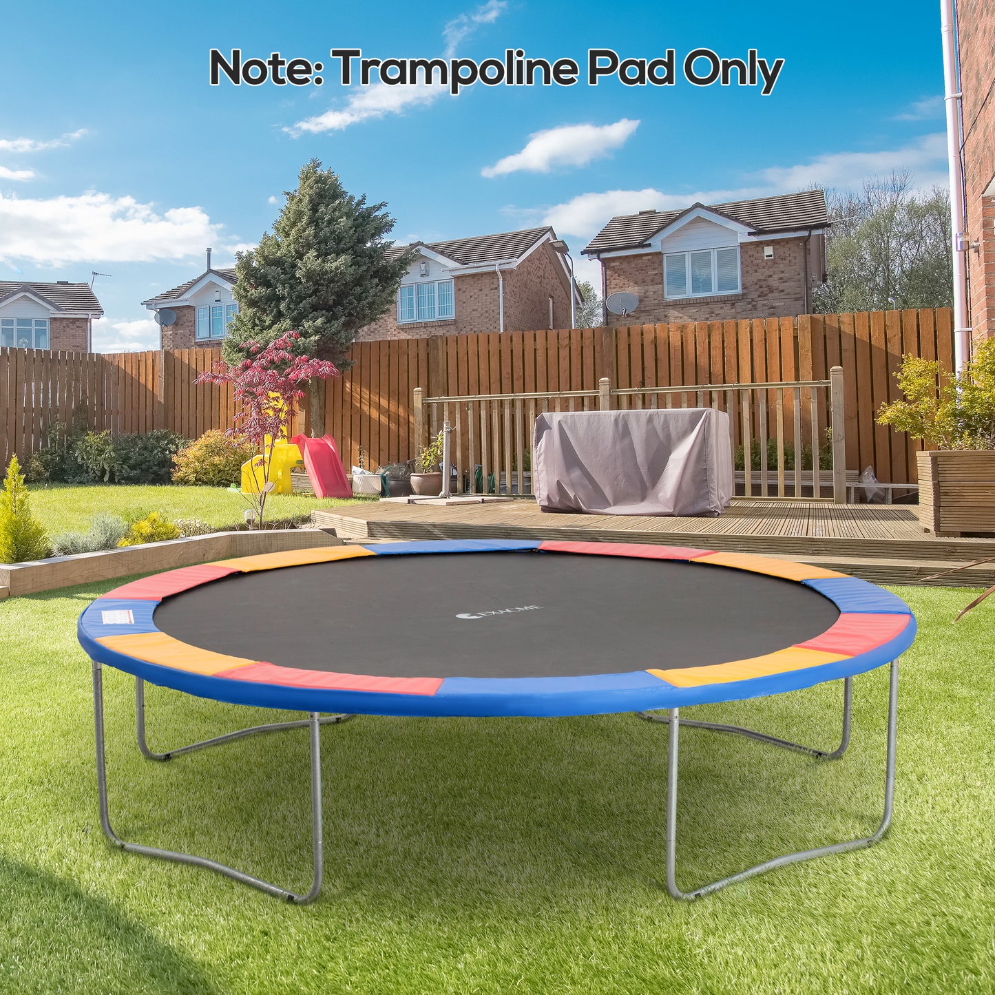 12FT Trampoline Spring Cover, Plastic Trampoline Pad Replacement Safety Guard, Multicoloured