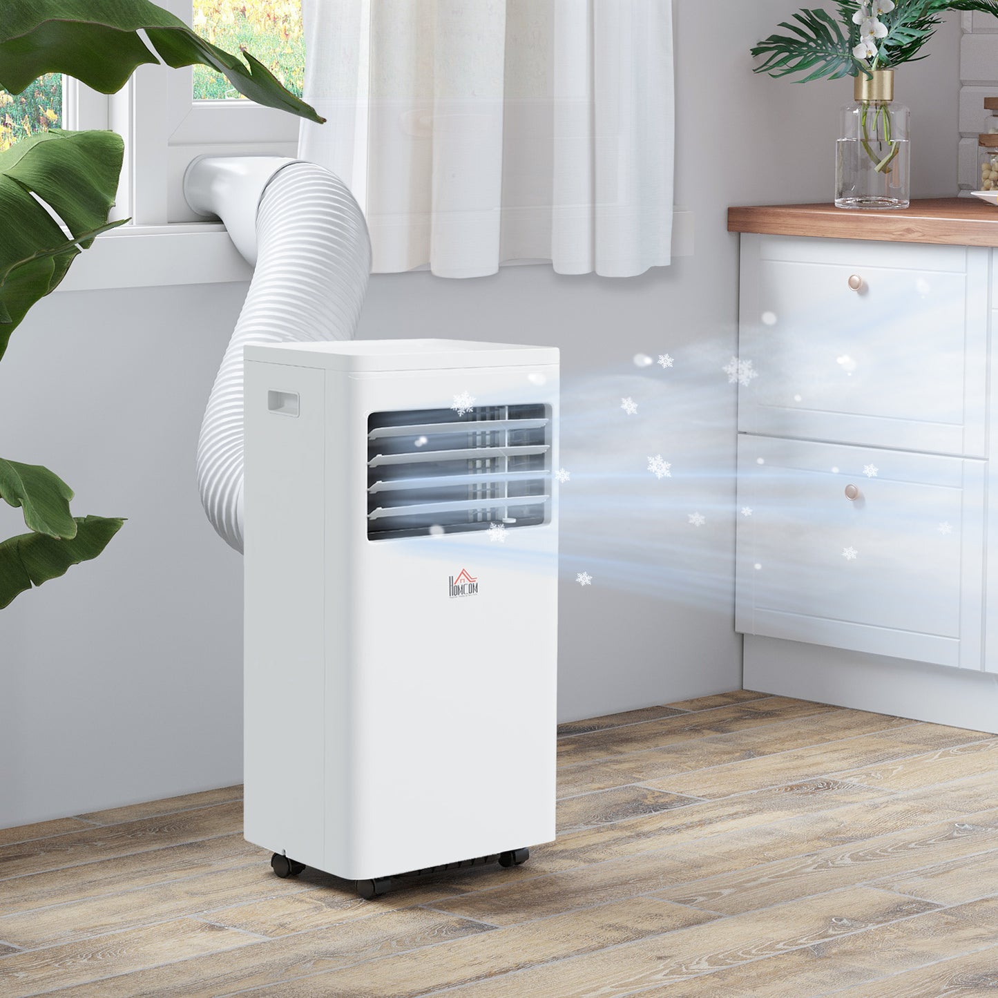 7000 BTU Air Conditioning Unit, 3-in-1 Portable Air Conditioner, Dehumidifier, Cooling Fan with 2 Speeds, 24H Timer
