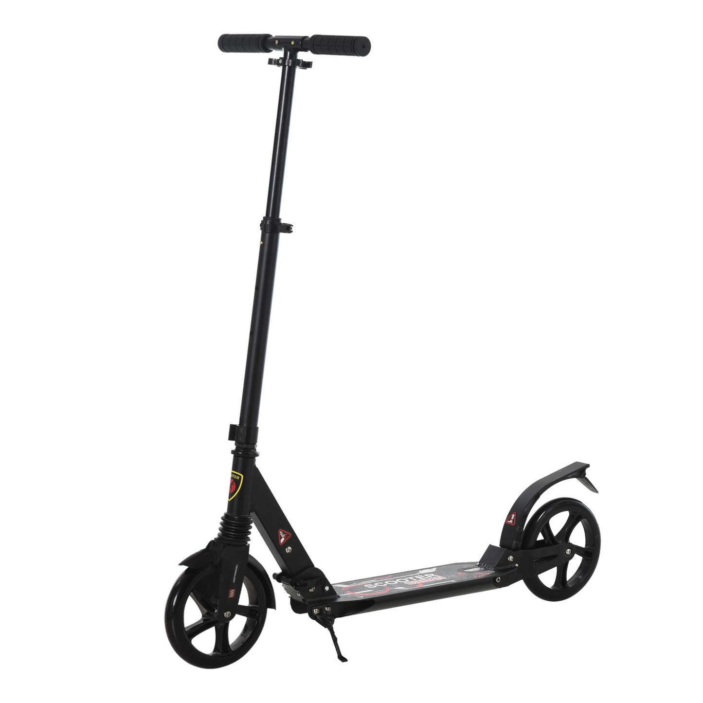 Folding Kick Scooter, Adjustable Ride On Scooter with 200mm Big Wheels and Double Shock Absorption