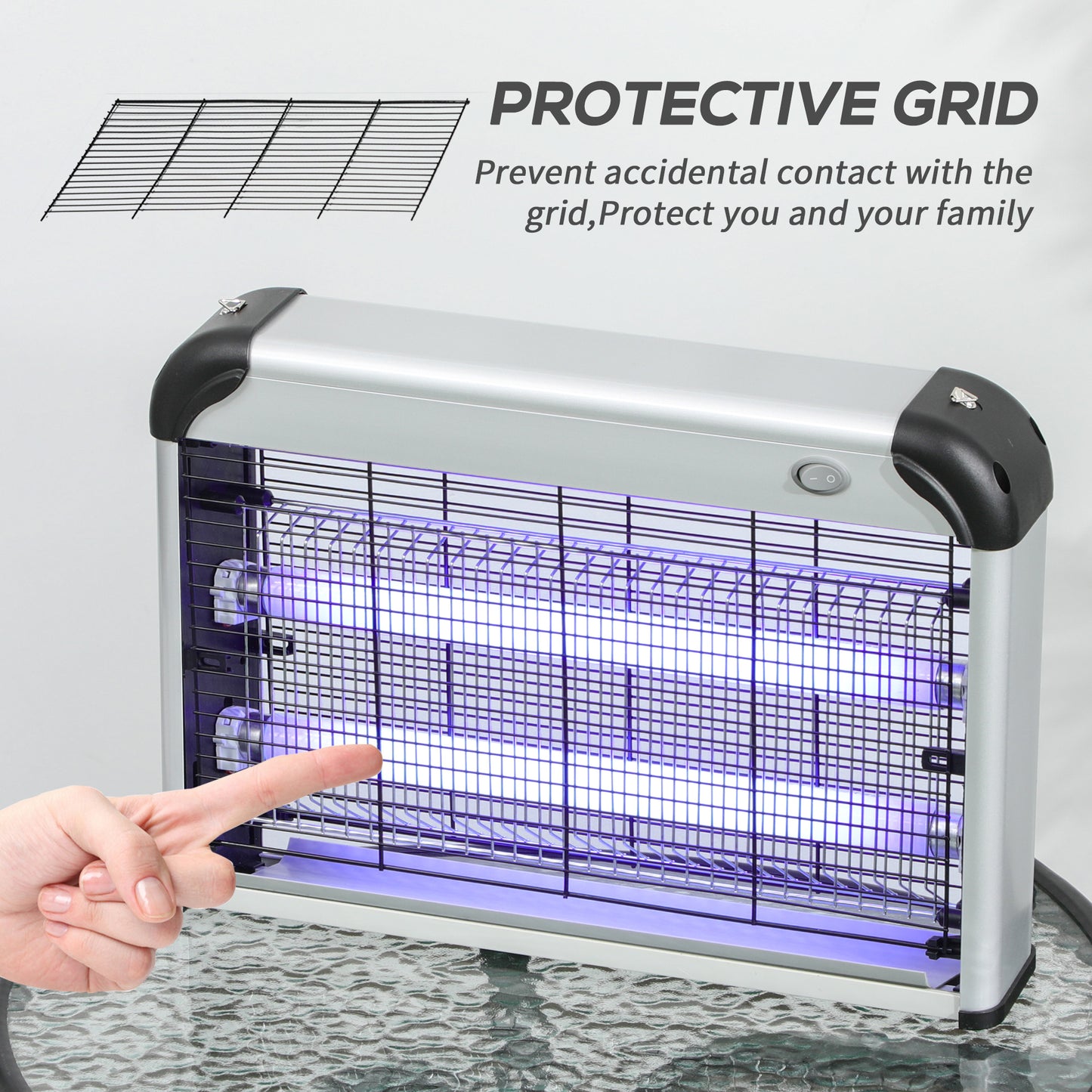 Electric Fly Zapper, 20W Electric Fly Killer, Wall Hanging Bug Zapper Indoor & Outdoor Attracting Insect Mosquito Killer