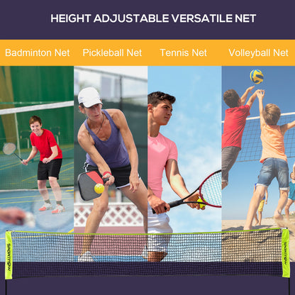 4m Badminton Net, Height Adjustable Outdoor Sports Net, with Carry Bag, for Tennis, Pickleball, Volleyball