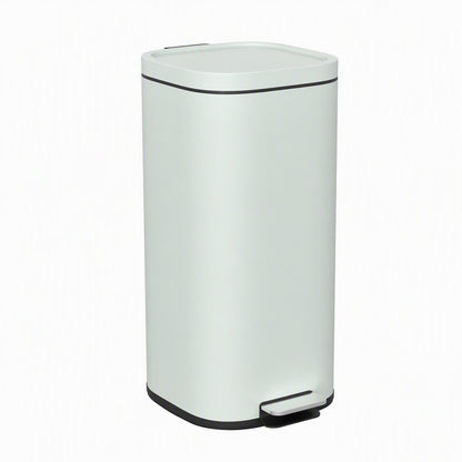 30L Kitchen Bin, Compact Pedal Bin with Soft-Close and Stay-Open Lid, Removable Bucket for Kitchen, Home, Office, Green