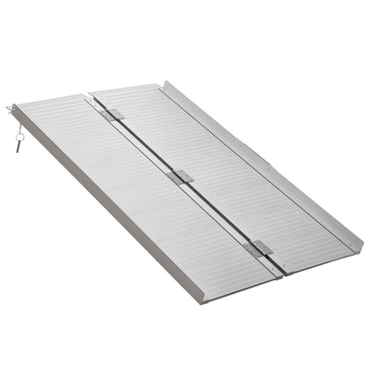 4ft Folding Aluminum Wheelchair Ramp Scooter Portable Mobility Assist Suitcase Access Aid Disabled