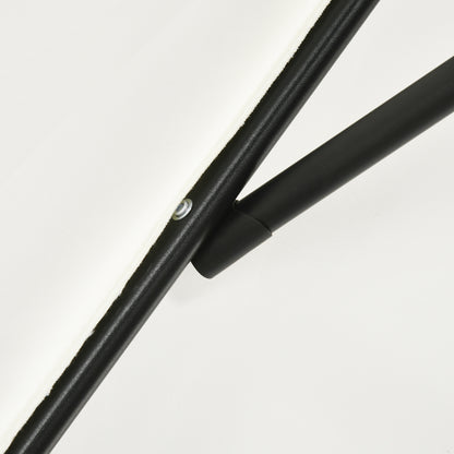 3x2m Garden Parasol Umbrella with Aluminium Pole, Tilt and Crank, Rectangular Outdoor Table Parasol Sun Shade for Patio