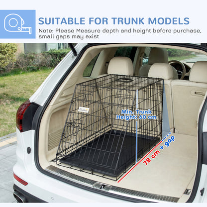 Trapeze Collapsible Dog Pet Travel Box Cage Removable Tray 78 x 47 x 55cm