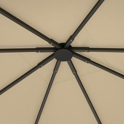3 x 3(m) Gazebo Canopy Replacement Cover, Garden Gazebo Roof Replacement with Drain Holes, Water Resistant PVC Coating