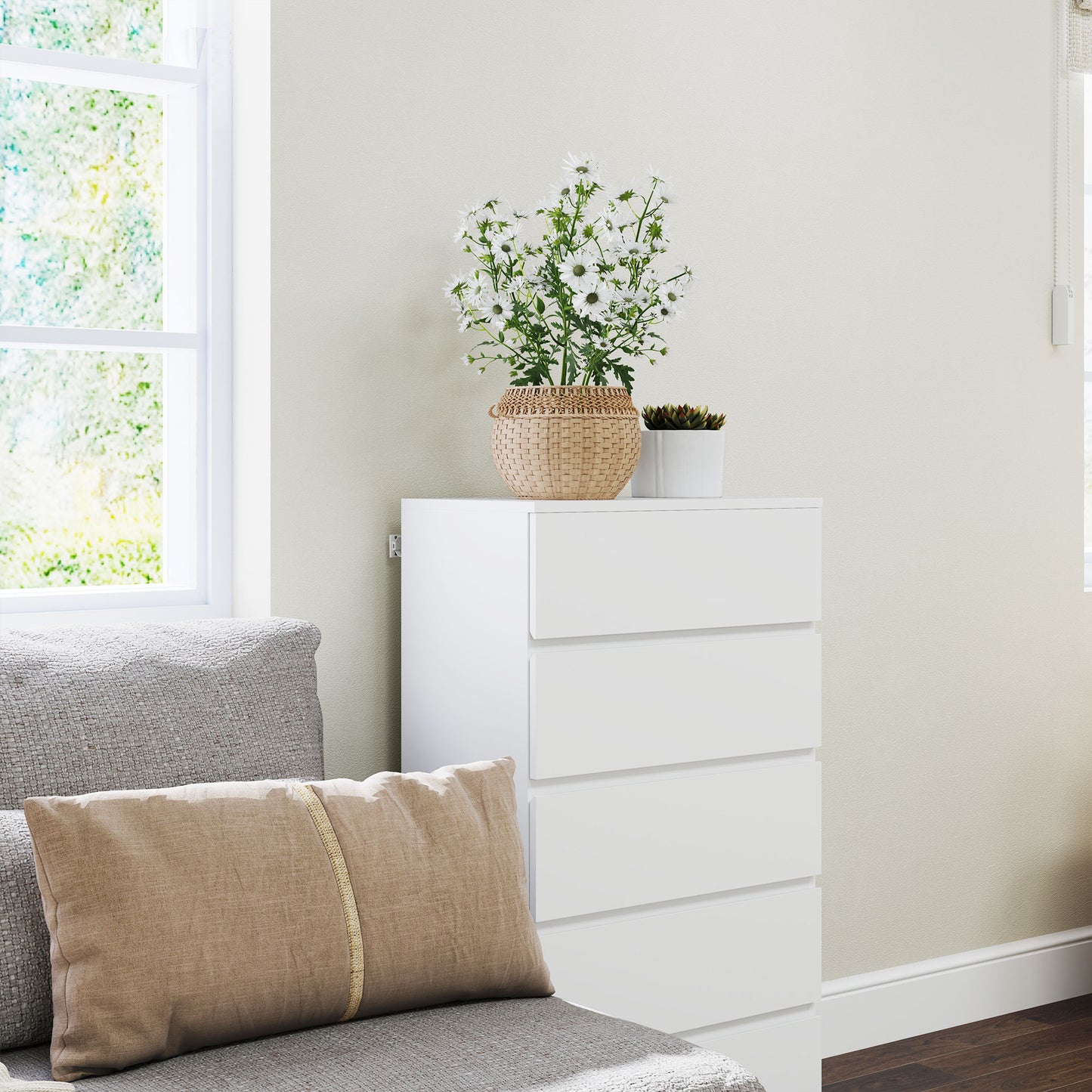 Chest of Drawers, 5-Drawer Storage Cabinets, Modern Dresser, Storage Drawer Unit for Bedroom