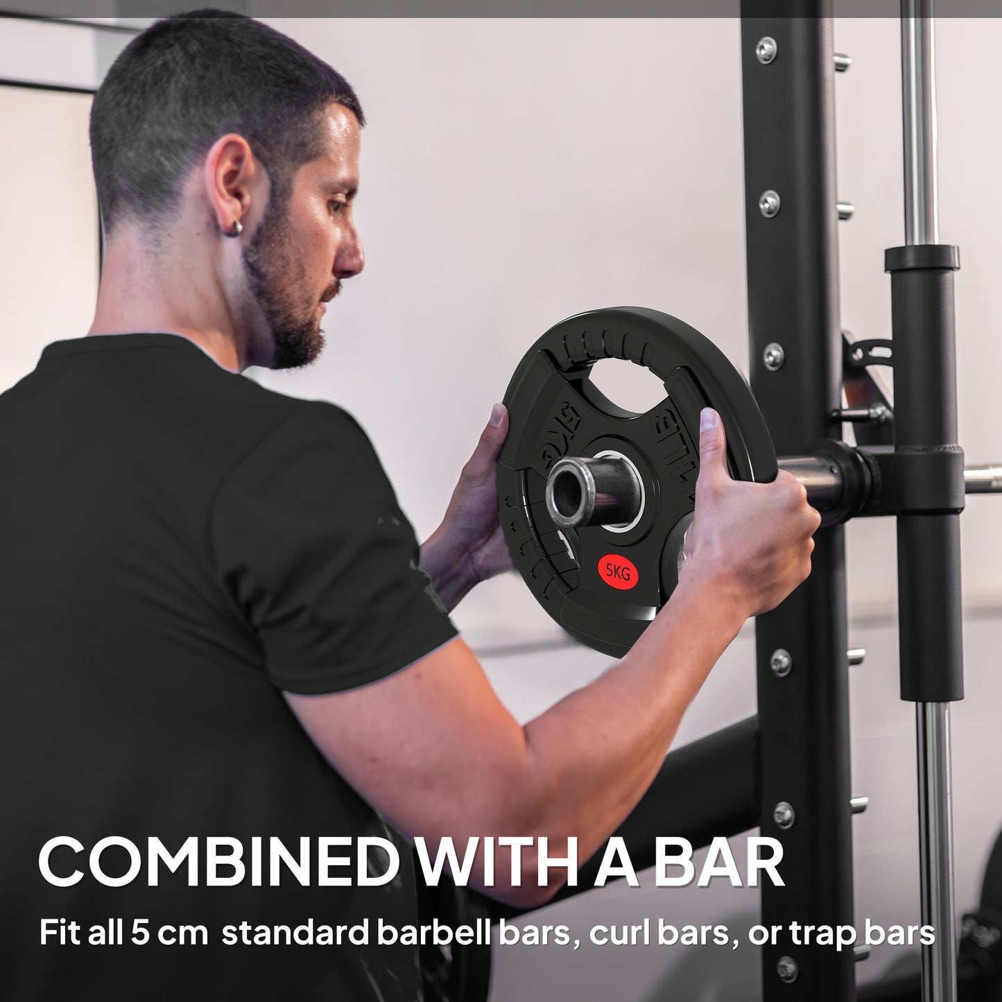 Olympic Weight Plates, 2"/5cm Weight Disc Pair with Tri-Grips
