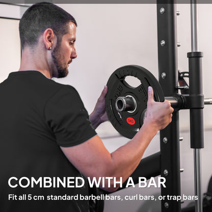 Olympic Weight Plates, 2"/5cm Weight Disc Pair with Tri-Grips