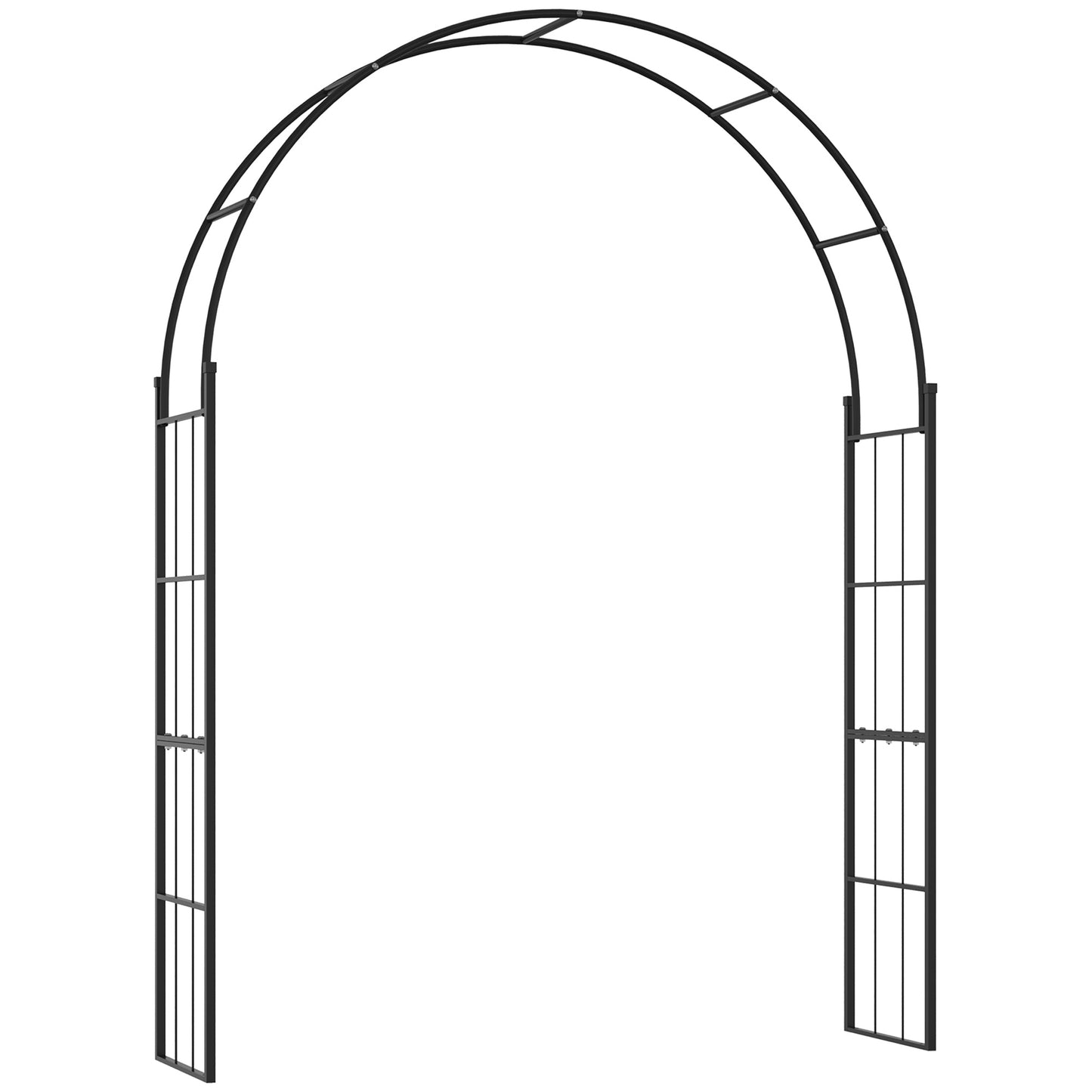 223cm Garden Arch Trellis, Outdoor Wedding Arbor for Ceremony for Climbing Roses, Vines and Plants