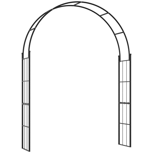 223cm Garden Arch Trellis, Outdoor Wedding Arbor for Ceremony for Climbing Roses, Vines and Plants
