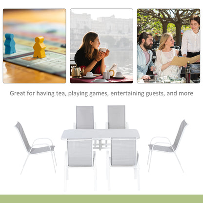 Seven-Piece Outdoor Dining Set - Grey