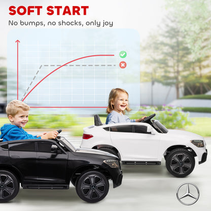 Mercedes-Benz GLC Licensed Kids Ride on Car with Remote Control, Soft Start, MP3, LED Headlights, White