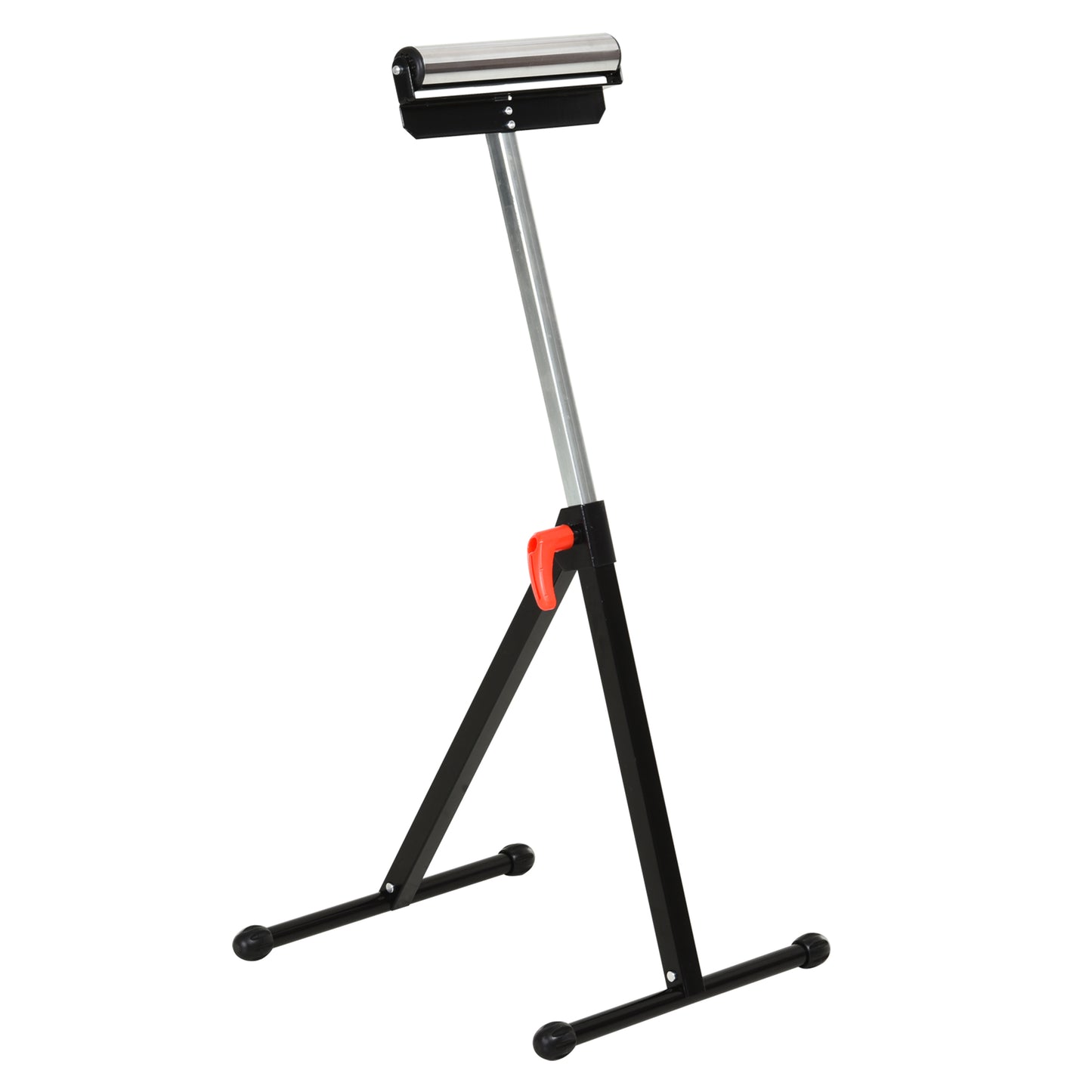 Folding Roller Stand, Material Support Pedestal with Ball Bearing Roller Height Adjustable Portable, Metal Construction
