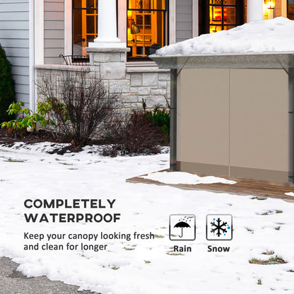 3 x 3 (m) Gazebo Protective Cover, Waterproof Transparent Gazebo Replacement Canopy Cover Top for Canopy and Tent