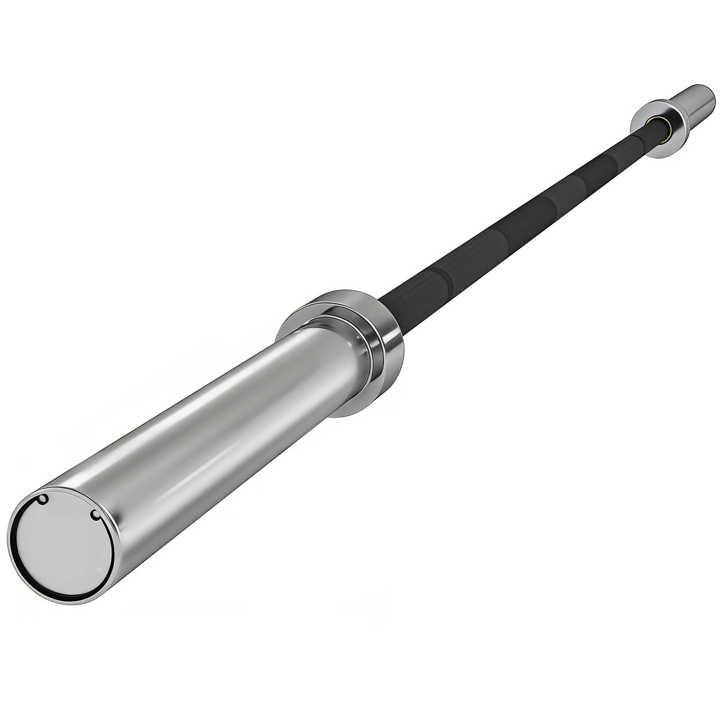 210cm Olympic Barbell Bar for 5cm Weight Plates, with Spring Clips, 19kg