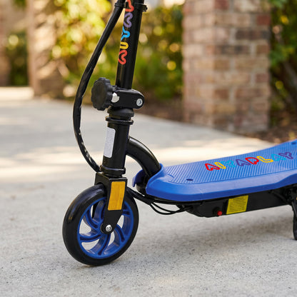 Foldable Electric Scooter, with LED Lights, for Ages 7-14 Years, Blue
