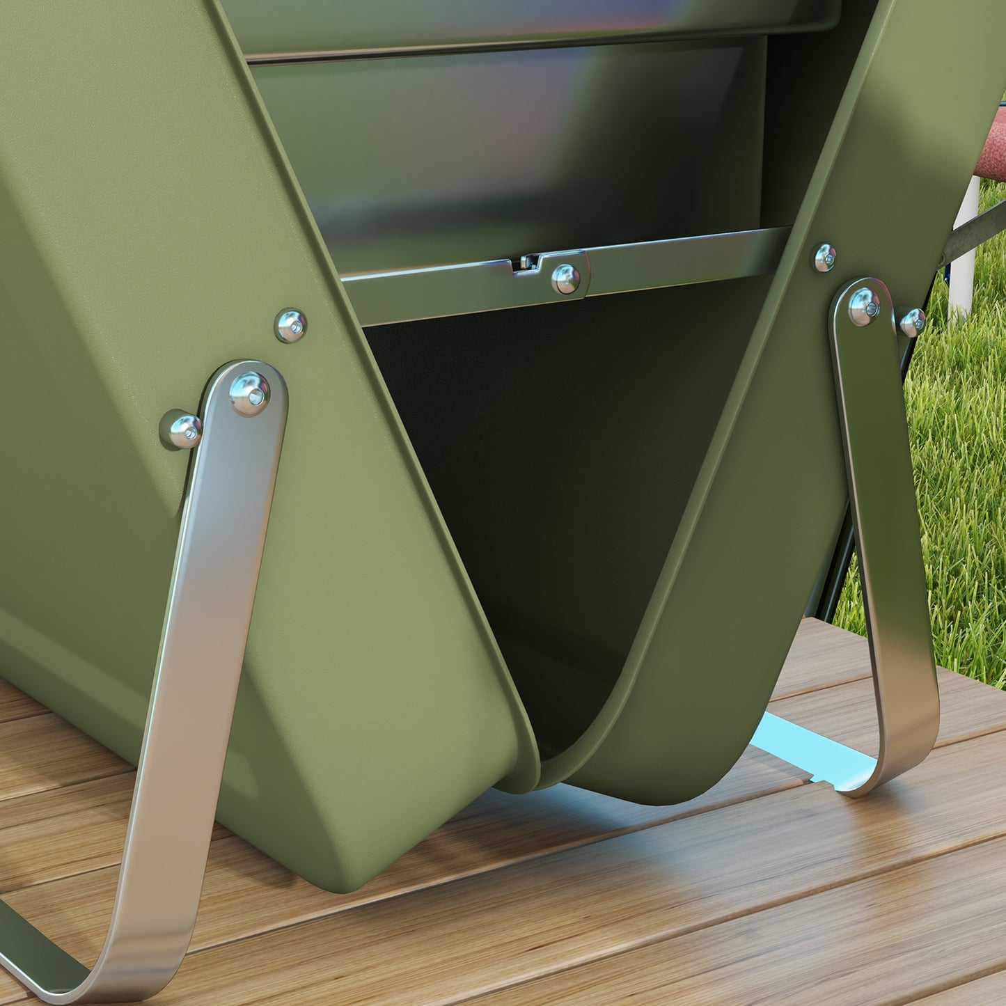 Metal Suitable-Style Portable BBQ Grill - Green