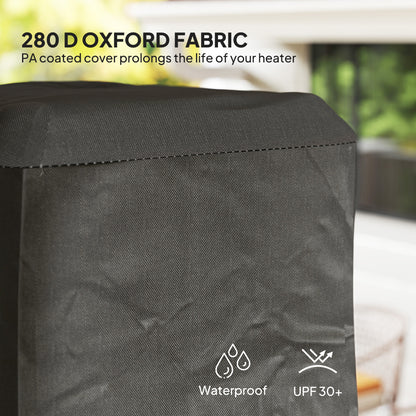 Heavy Duty Gas Pyramid Patio Heater Cover, Full Length Outdoor Heater Cover Protector, UPF 30+ Oxford Fabric with Zipper