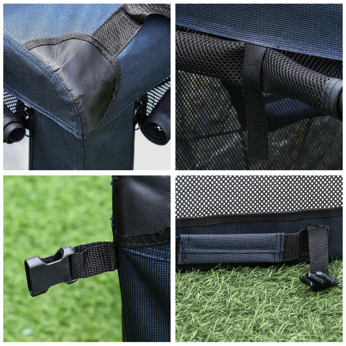 Foldable Pet Carrier for Small and Miniature Dogs, Portable Cat Carrier Soft Side Pet Travel Crate with Removable Mat