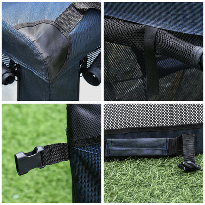 Foldable Pet Carrier for Small and Miniature Dogs, Portable Cat Carrier Soft Side Pet Travel Crate with Removable Mat