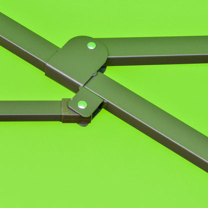 4.6M Sun Umbrella Canopy Double-sided Crank Sun Shade w/ Cross Base Green