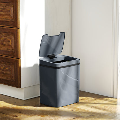 15L Sensor Bin, Automatic Touchless Kitchen Bin, Easy Clean, Battery Operated for Home Office, Bedroom, Bathroom, Grey