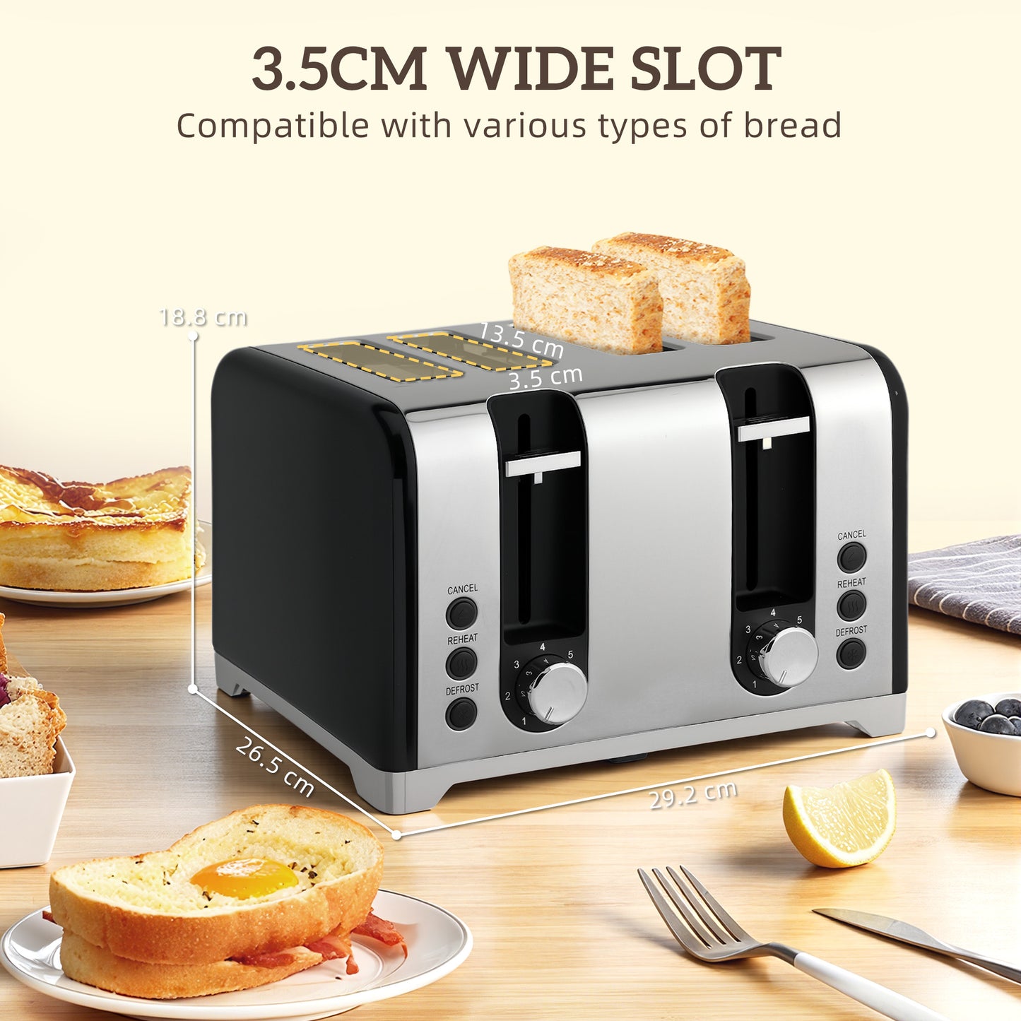 Kettle and Toaster Set, 1.7L 3000W Rapid Boil Jug Kettle with Otter Thermostat, Limescale Filter
