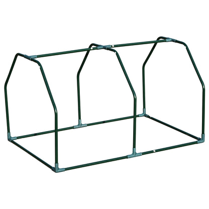 Mini Greenhouse Grow House PVC Cover Steel Frame White 99L x 71W x 60H cm
