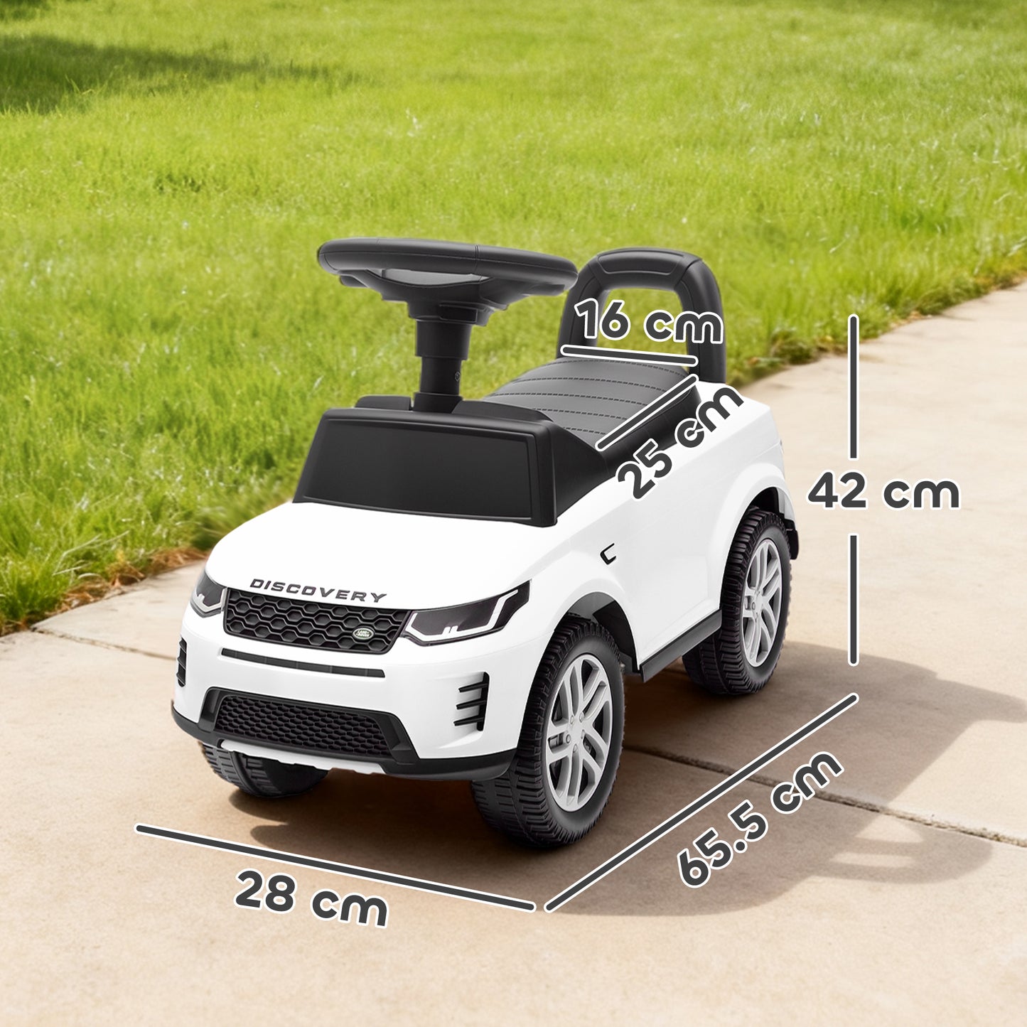 Land Rover Licensed Toddler Ride on Car with Horn, Engine Sounds, Under-Seat Storage, for 18-36 Months, White
