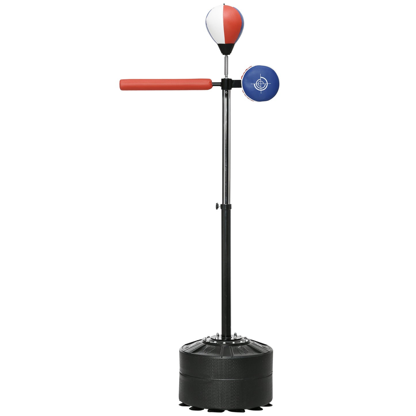 Adjustable Speed Bag, Boxing Bag, with Stand, Reflex Bar, Punching Pad, Multicoloured