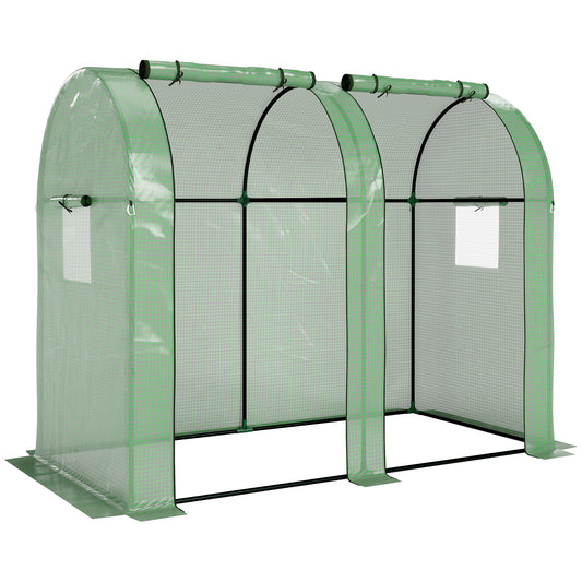Tomato Greenhouse, Garden Growhouse with 2 Roll-up Doors and 4 Mesh Windows, Portable Indoor Outdoor Green House