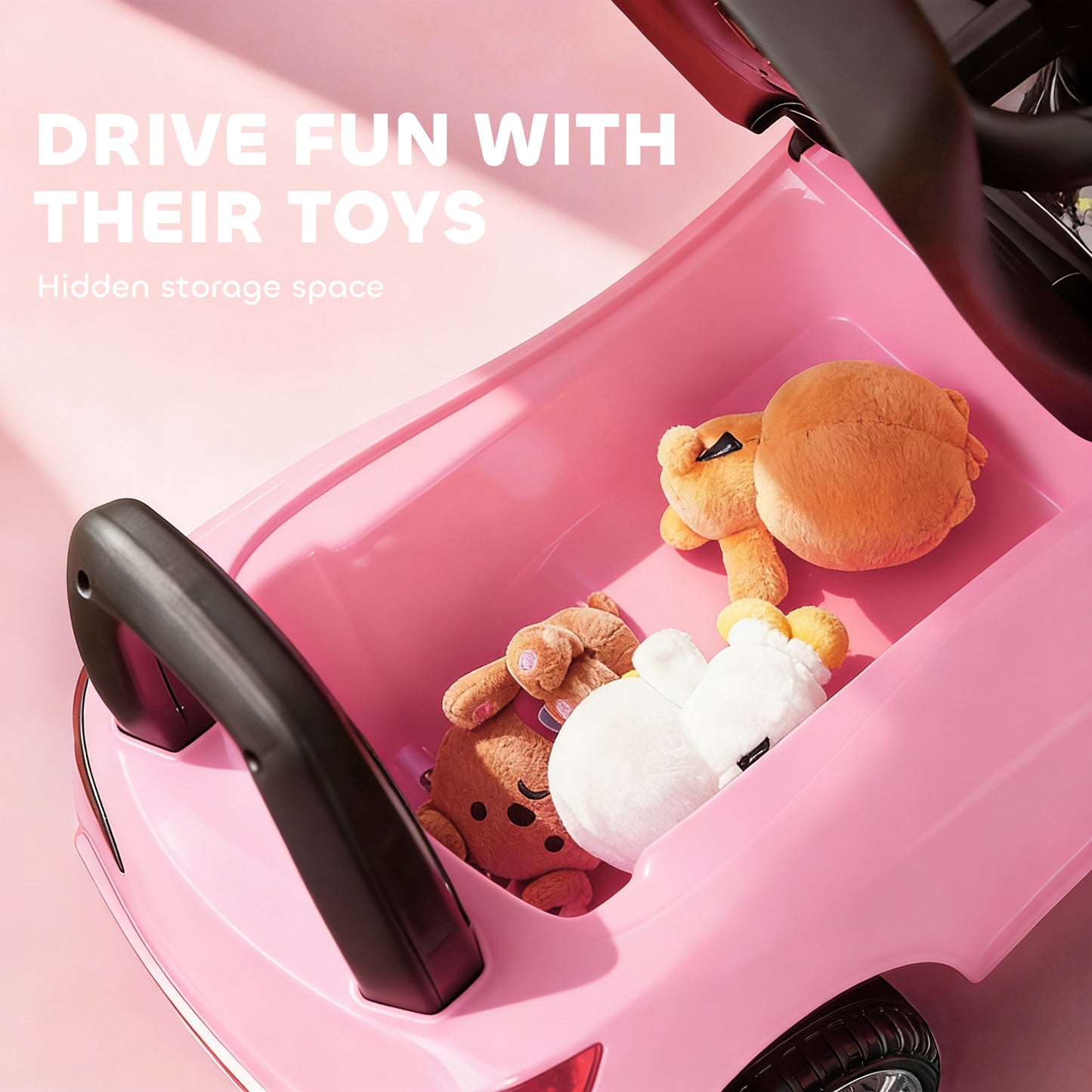 Ride on Car Baby Toddler Walker Foot to Floor Sliding Car Slider, Pink
