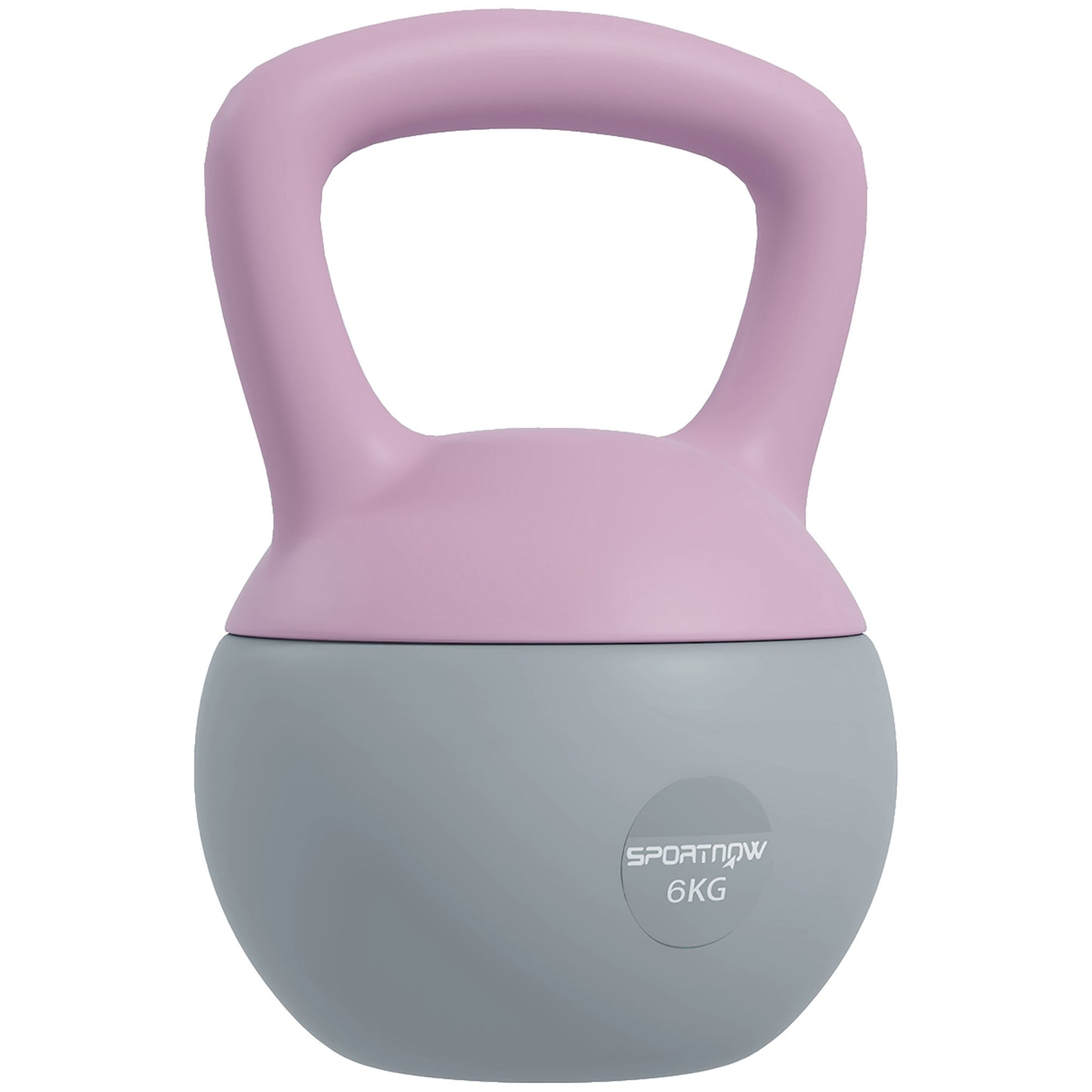 6KG Soft Kettlebell, Kettle Bell with Non-Slip Handle for Home Gym, Weight Lifting, Strength Training, Purple/Grey