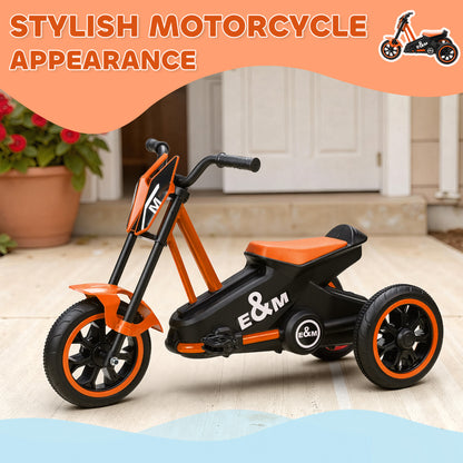 Kids Tricycle Baby Trike, Kids Trike with Pedal, 3 Wheel Toddler Balance Bike for Indoor Outdoor Use, Orange