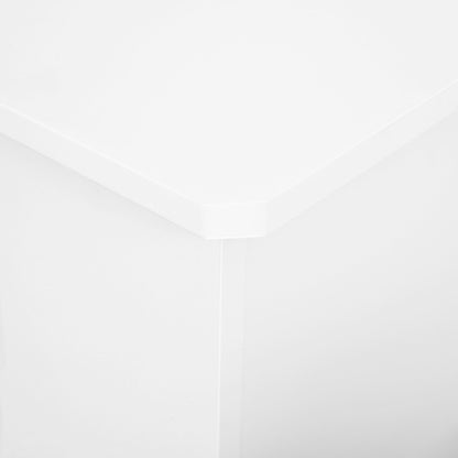 Radiator Cover, Modern MDF White Painted Cabinet with Horizontal Slats for Living Room, Bedroom, 172L x 19W x 81H cm