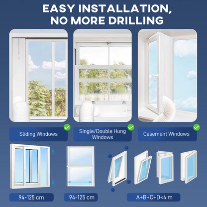 Portable Air Conditioner 7000 BTU, 4-in-1 AC Unit with Cool, Dehumidifier, Fan, Sleep Mode, WiFi Voice Remote Control