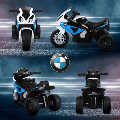 Electric Motorbike for Kids Ride on BMW Motorbike W/Headlights and Music, 6V, Blue