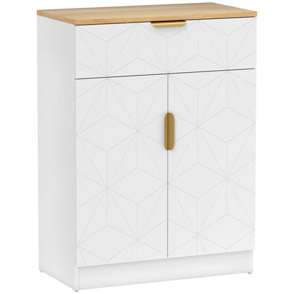 Sideboard Storage Cabinet, Modern Storage Cupboard with Drawer and Adjustable Shelf for Living Room, Kitchen, Dining Room