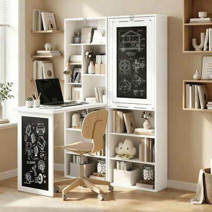 3-in-1 Fold-Out Work Desk - White