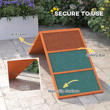 Dog Agility Equipment, Dog Playground Equipment with Non-slip Surface, A-frame, Agility Ramp for All Breeds, Orange